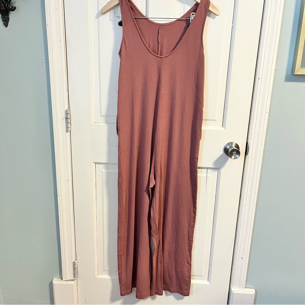 Fabletics Grace Jumpsuit XXS Dusty Rose Pink Mauve Athleisure One Piece Comfy - Picture 5 of 6
